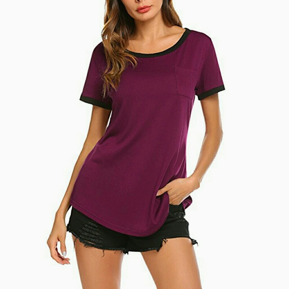 Purple and black shirt